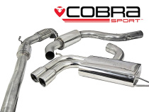 Audi A3 (8P) 2.0 TFSI 2WD (3 & 5-dörrars) 04-12 Turboback-sportavgassystem (Med Sportkatalysator & Ljuddämpare) Cobra Sport